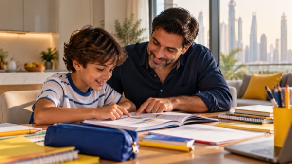 Private tutor helping student in Dubai
